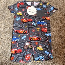 Little Sleepies Disney Pixar Piston Cup Pocket Shorty Romper Size 2T New