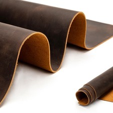 Genuine Leather Sheets 12x12 Inch Dark Brown 2mm Thick Full Grain Tooling Hide