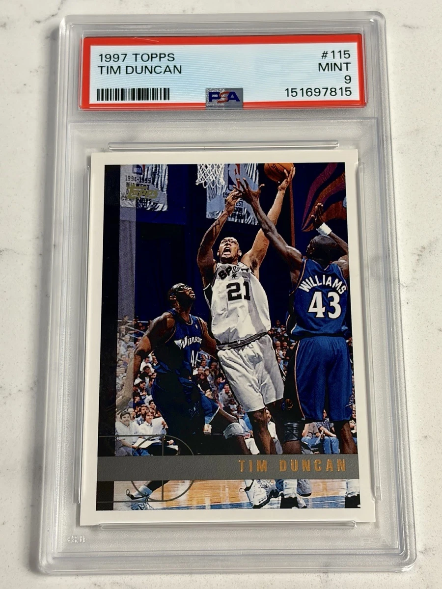 Topps Tim Duncan Basketball Rookie Sports Trading Cards