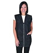 Betty Dain Glitz 1279 Rhinestone Zipper Salon Stylist Vest, X Large