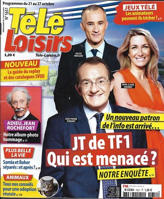 TELE LOISIRS n°1651 21/10/2017 JT de TF1 menacé?/ Jean Rochefort