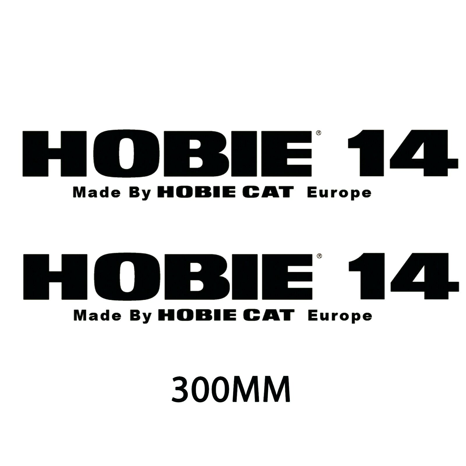 Autocollant Hobie Cat 14 pour déco remorque et voile de sport nautique lot de 2