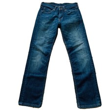 Levi 514 Mens Slim Denim Jeans Boys Dark Cotton Straight Leg Zipper Fly 29 X 30