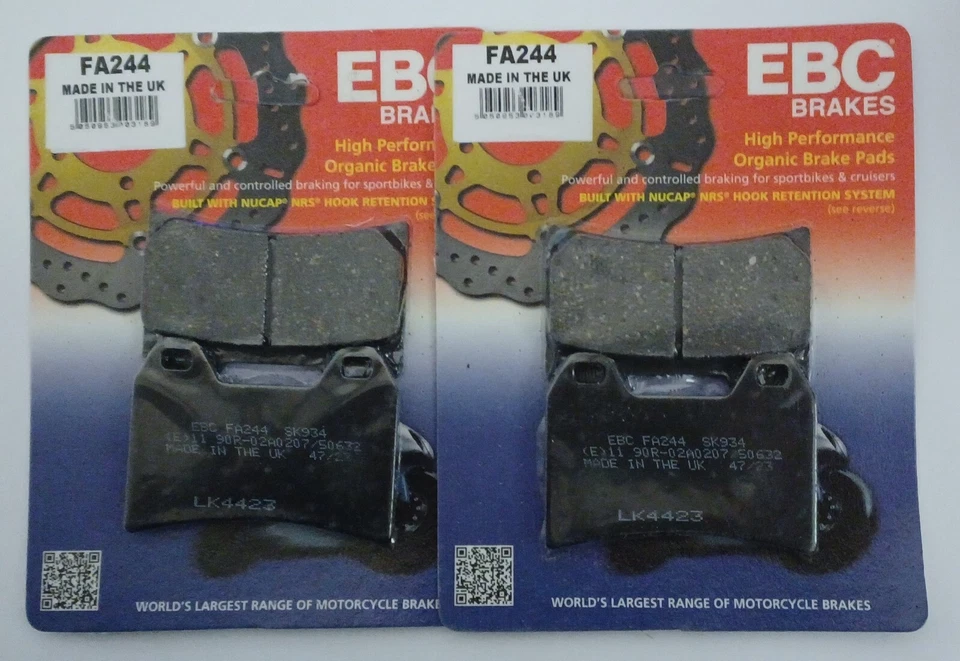 Pastillas de freno de disco delanteras y traseras orgánicas EBC se adaptan a DUCATI ST4/ST4S (1999 a 2005) Foto 2 de 4