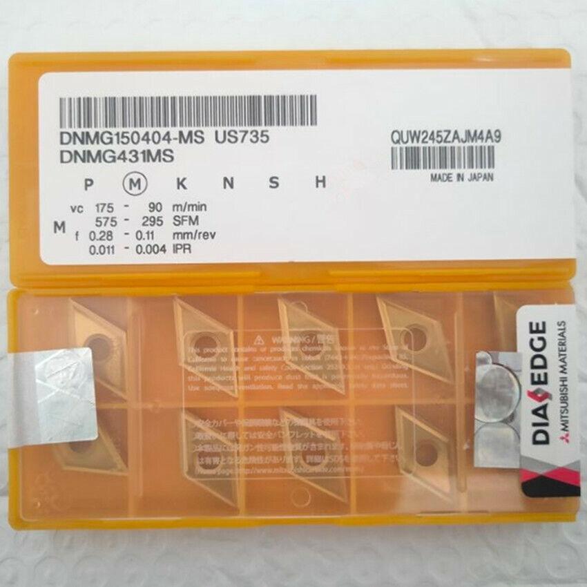 10PCS/Box MITSUBISHI DNMG150404-MS US735 DNMG431MS Carbide Inserts CNC Blade New
