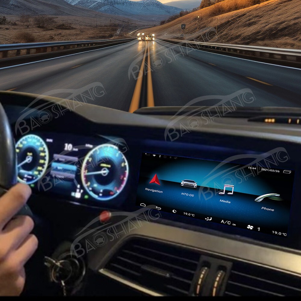 Dual Screen For Mercedes Benz C W204 2011-2014 Android Car Radio Digital Cluster