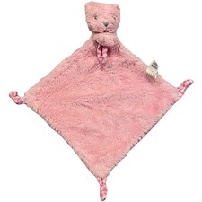 Kelly Toy Pink Teddy Bear Baby security Blanket Gingham Check Knotted Lovey