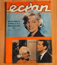 Marilyn Monroe Doris Day Pat Boone -Ecran, Rare vintage Chilean Magazine 1963