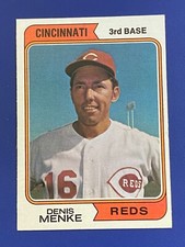⚾ 1974 Topps Baseball Base Card #134 Denis MENKE - EXMT or better ⚾