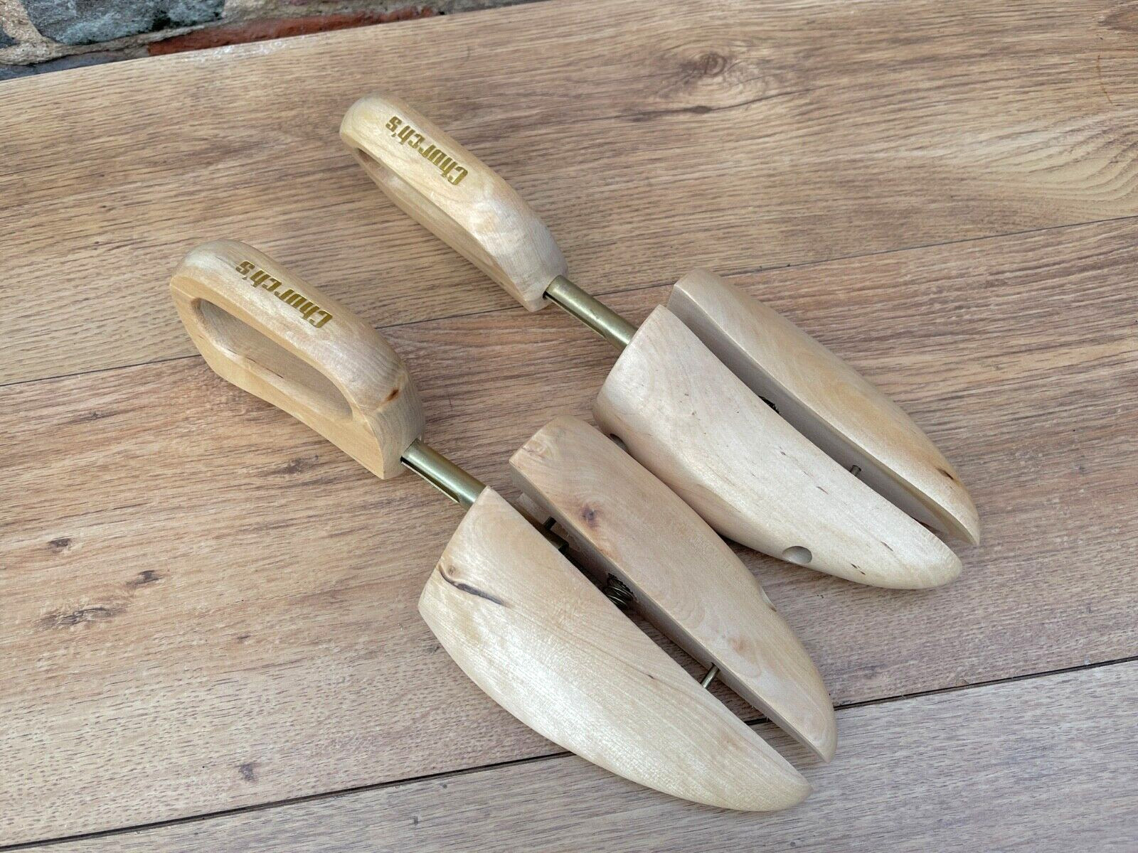 Church's Hombre Tallada Mango Cedro Zapatos shoe trees Madera Grande GB 11 12 XL