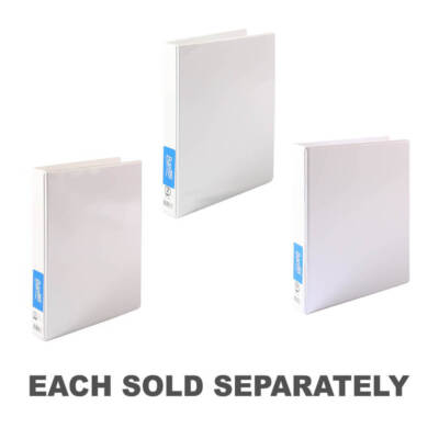 Quality Bantex Clearview Standard Insertable Ring Binder 25mm A4 White Cover