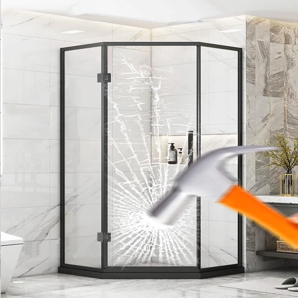 Película autoadhesiva de seguridad transparente para ventanas 196" vidrio protección UV anti roturas Foto 4 de 4