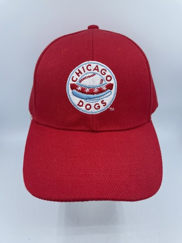 Cappello Chicago Dogs Berretto Baseball Rosso Hot Dogs Edizione Limitata Unisex Adulto Lega Minore - Foto 2 di 7