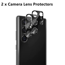 2 Pack For Samsung Galaxy S23 Ultra HD Camera Lens Protector Tempered Glass
