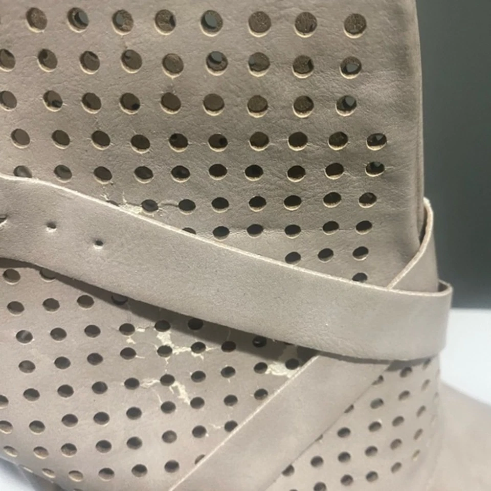 Botines altos Bumper Lt grises con tiras tacón de aguja-talla 9 Foto 4 de 4