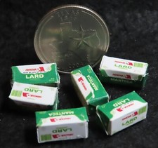 Cartons Lard 6 Mini 1:12 Grocery Market Texas Pantry Dinner Food Tamales 5781