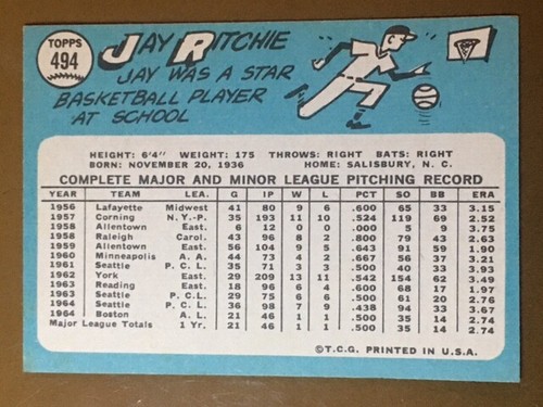 1965 Topps Baseball Singoli - Scegli la tua carta -- 371-598 -- numeri alti - Foto 225 di 357