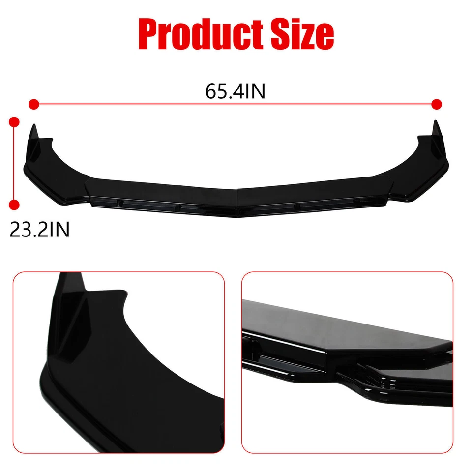 For Fiat 500 500L &Si 78.7" Side Skirt /Rear Front Bumper Lip Splitter+ - Изображение 2 из 4