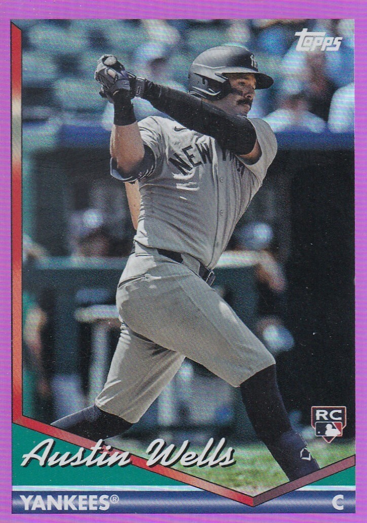 AUSTIN WELLS TOPPS ARCHIVES ROOKIE PINK FOILBOARD FOIL RC YANKEES #209 2024 24