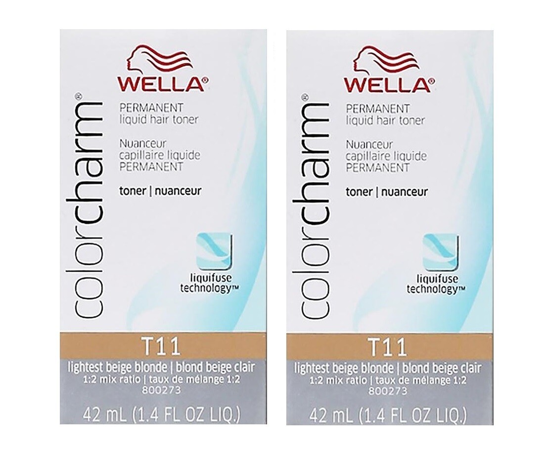 Тонер Wella Color Charm 1,4 унции (2 упаковки) (T10, T11, T14, T15, T18, T27, T28, T35)