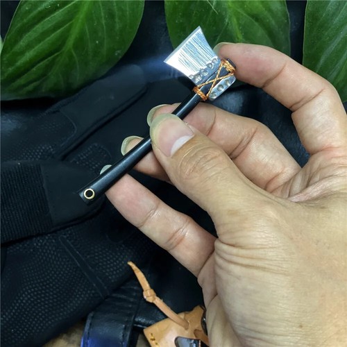 Mini Axe Knife Fixed Blade Hunting Survival Unboxing Stainless Steel Keychain XS - Picture 24 of 24