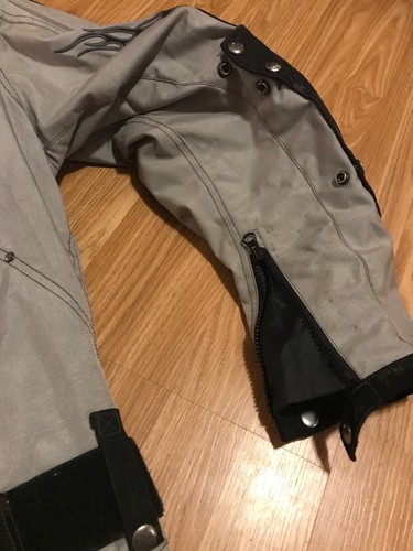 M2R Made 2 Race Motorcycle Jacket Medium CE Armor Black & Gray Flames Adjustable - Picture 14 of 18