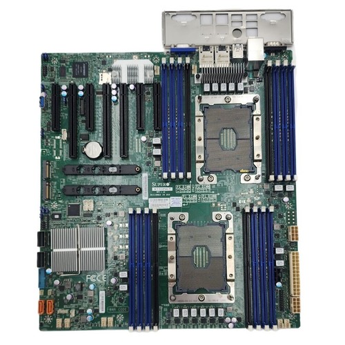 Carte mère Supermicro X11DPH-T LGA 3647 E-ATX DDR4 avec 2 x or 6138 et bouclier d'E/S - Photo 5/6