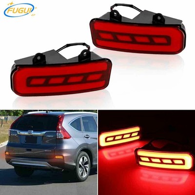 Adiil Red LED Lens Bumper Reflector Tail Brake Lights Sequential
