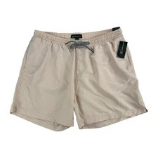 INC Mens Regular Fit Quick Dry Solid 5" Swim Trunks Light Pink XL