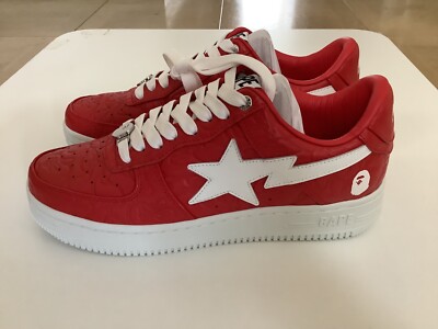 Authentic a bathing ape bape bape sta #3 red US 9 9.5 new men's