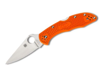 Spyderco Delica 4 Lightweight Taschenmesser VG-10 FRN Flat Ground Orange C11FPOR