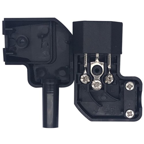IEC320 C14 Conector de ángulo vertical Recable Hágalo usted mismo Conector de libro C14 - Imagen 5 de 6