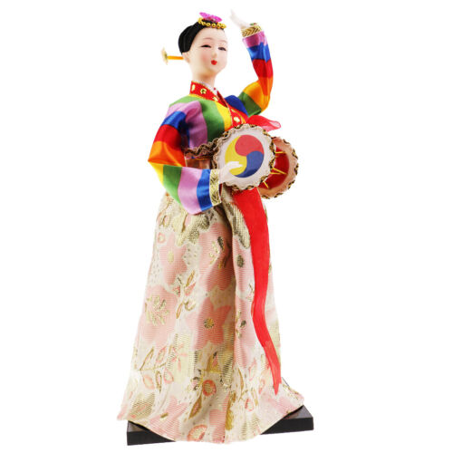 Poupée coréenne avec Hanbok Crafts Home Decoration Gift - Picture 1 of 7
