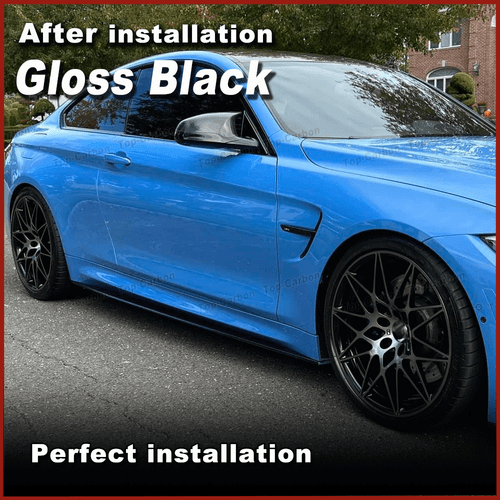 Attacco minigonne laterali nero lucido per BMW M4 F82 F83 - Foto 3 di 13