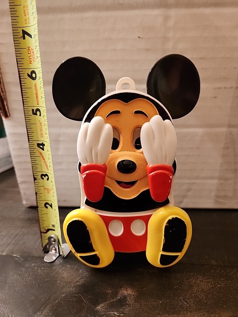 Vintage Walt Disney MICKEY MOUSE Illco Wind Up Musical Peekaboo