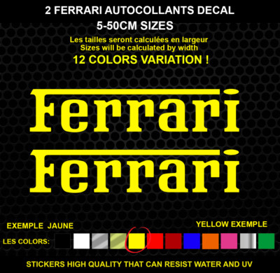 X2 FERRARI sticker Genuine decal sticker WATERPROOF | eBay