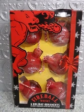Fireball Whisky 6 Holiday Ornaments for 50ml Bottles - NO ALCOHOL included