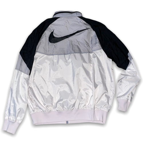Nike Deportiva Windrunner Chaqueta Cortavientos Azul Gris Nailon Suave Glanz L - Imagen 6 de 6