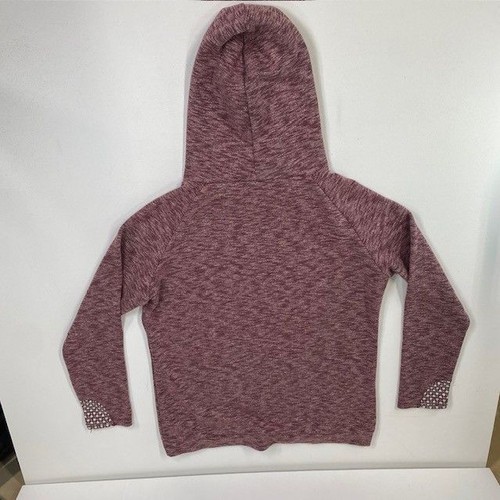 Ampersand Ave. Burgundy Marled Hoodie with Geometric Pattern Pocket XXL - Picture 6 of 9