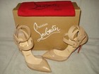 100% AUTHENTIC NEW WOMEN LOUBOUTIN MULTIMISS 100 NUDE STRAPPY PUMPS/HEELS US 7.5 — photo 2