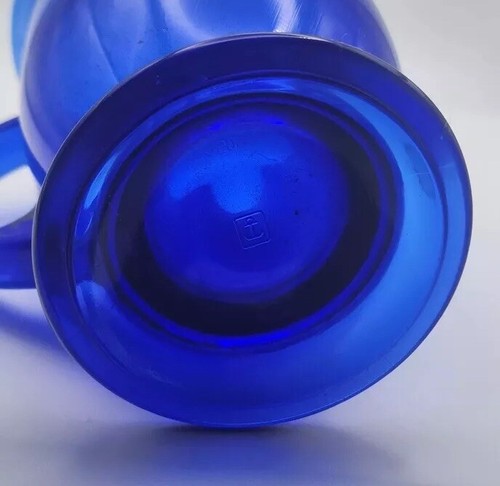 2 Vintage Large Anchor Hocking Cobalt Blue Glass Coffee or Tea Mugs 16 Oz - Picture 9 of 18