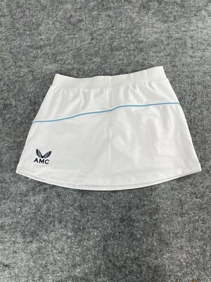 Castore AMC Skirt Womens Large Tennis Sport White Gym NEW Stretch Mini N327