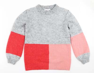 NEXT Damen Pullover grau Rundhals Acrylmischung Größe S