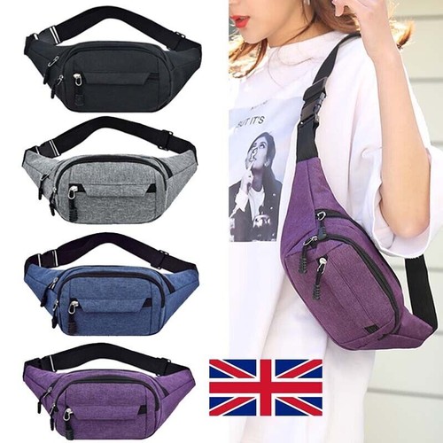 Waist Bum Bag Women Men Fanny Pack Holiday Travel Money Belt Zip Pouch