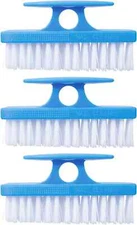 Superio Nail Brush Set 3 Pack Cleaner with Handle Durable Brush Scrubber - Blue