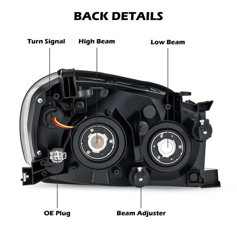 Headlights for 2009-2012 Toyota RAV4 Chrome Amber Headlamps Left Right Pair Foto 3 de 4