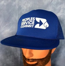 VTG Peoples Service Company Trucker Hat Business Company Baseball Cap Snapback