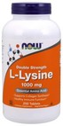 NOW FOODS, L-LYSINE, L-Lysin Doppelte Stärke 1000mg 250 Tabletten SUPER PREIS