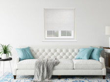 WHITE SELF-ADHESIVE TEMPORARY PLEATED BLIND 90 X 190CM STICK ON TRIMMABLE BLINDS