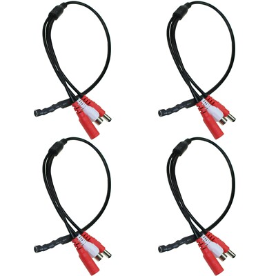 4x Mini Mic Audio Microphone With Power Cable for CCTV Security Camera System